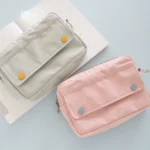 Jinyi stationery double hidden buckle large-capacity pencil bag storage bag simple multi-functional creative high school students net red cute male and female college students ins stationery bag pencil bag girl hand account bag - Image 2