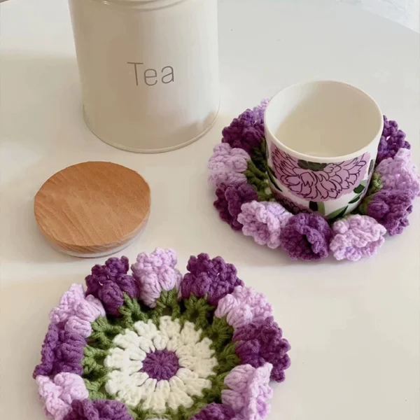Diy vintage flower coaster