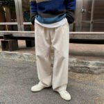 MYQ retro corduroy slacks, men's Korean version trend, ins, loose straight-leg pants, autumn and winter wide-legged long pants - Image 3