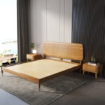 Nordic solid wood bed ash log modern minimalist 1.8m master bedroom double bed 1.5m wholesale solid wood furniture - Image 2