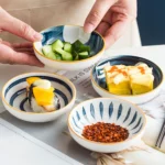 Japanese-style ceramic small dish home seasoning dish sauce dish creative small soy sauce vinegar dish round snack dish