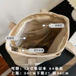 Japanese commuting casual college student class canvas bag - Image 5