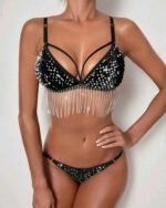 Foreign trade sexy lingerie diamond chain tassel