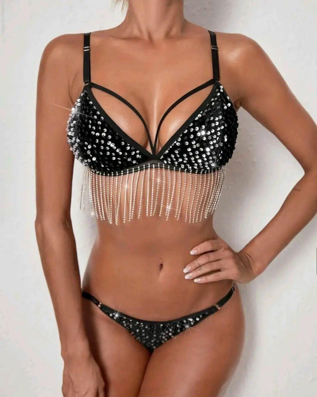 O1CN015QnWQf1C27S4nC4xc_2208337030022-0-cib.jpg Foreign trade sexy lingerie diamond chain tassel - Image 1