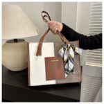 Cross-border armpit tote bag simple large capacity autumn and winter fashion casual contrast commuter bag handbag shoulder bag for women - Image 4