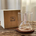 Japanese-style light luxury creative niche whiskey glass mountain viewing cup glass Mount Fuji cup heat-resistant coffee tea cup