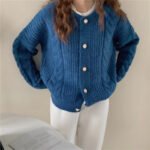 Japanese gentle style sweater women's jacket loose outerwear spring and autumn new retro lazy knitted cardigan women's clothing - Image 7