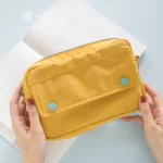 Jinyi stationery double hidden buckle large-capacity pencil bag storage bag simple multi-functional creative high school students net red cute male and female college students ins stationery bag pencil bag girl hand account bag - Image 3