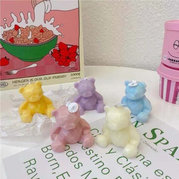 Bear scented candle spot handmade ins decoration creative gift box set cross-border birthday scented candle