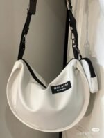 Japanese casual dumpling bag sports style Messenger bag female large capacity canvas bag student class single shoulder commuting bag tide - Image 9