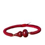 Purple gold sand gourd bracelet burgundy bracelet natal year big red bracelet men's and women's black low-content bracelet - Image 5