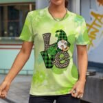 Independent station Amazon women's clothing St. Patrick's Day T-shirt large size women's clothing full body printing European and American printing short-sleeved TOP - Image 3