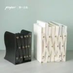 Simple metal telescopic book stand for students with desktop book clip book by book baffle simple folding bookshelf simple stand book shelf high school student desk book book storage rack - Image 2