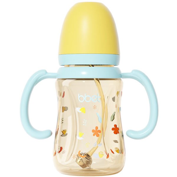 Baby bottle straw cup children's milk special 1-2-3 years old PPSU bottle resistant to falling school drinking cup