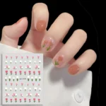 Olin Ting Nail Art Stickers Tulip Flowers Adhesive Nail Decals Net Red Small Fresh Nail Art Style Stickers - Image 3