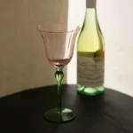 French retro style red wine glass Moshang flowers blooming wine goblet flower shape cup Valentine's Day Tanabata gift - Image 2