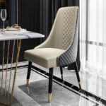 Nordic light luxury dining chair postmodern study chair leisure chair cafe hotel chair home restaurant solid wood dining chair - Image 3