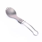 Pure titanium foldable fork spoon two in one - Image 5
