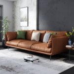 Nordic technology cloth sofa simple and modern three-seat living room wash-free net red model four-person fabric small apartment sofa - Image 2