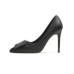 2182-9 Yuanyuan factory a generation of soft leather high-heeled shoes women's stiletto all-match square buckle pointed toe work single shoes spring - Image 6