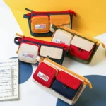 Large-capacity pencil bag double-layer multi-functional boy simple Korean version of primary school stationery bag ins tide multi-layer junior high school creative male Korean cute Japanese retro style literary net red pencil case