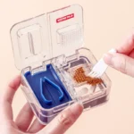 Japanese small medicine box portable medicine dispenser is divided into one point four-cut tablet artifact grinding medicine scissors grinding powder cutting divider - Image 3