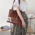 Ye language/canvas bag women's hand-held shoulder canvas bag Japanese simple literary student school bag commuting bag - Image 7