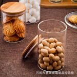 High borosilicate glass sealed jar straight glass bottle tea jar transparent seasoning box dried fruit food storage bottle sugar jar - Image 3
