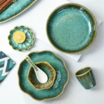 Japanese-style new home light luxury retro Japanese style dishes and chopsticks Nordic ceramics high-end kiln tableware combination set - Image 4