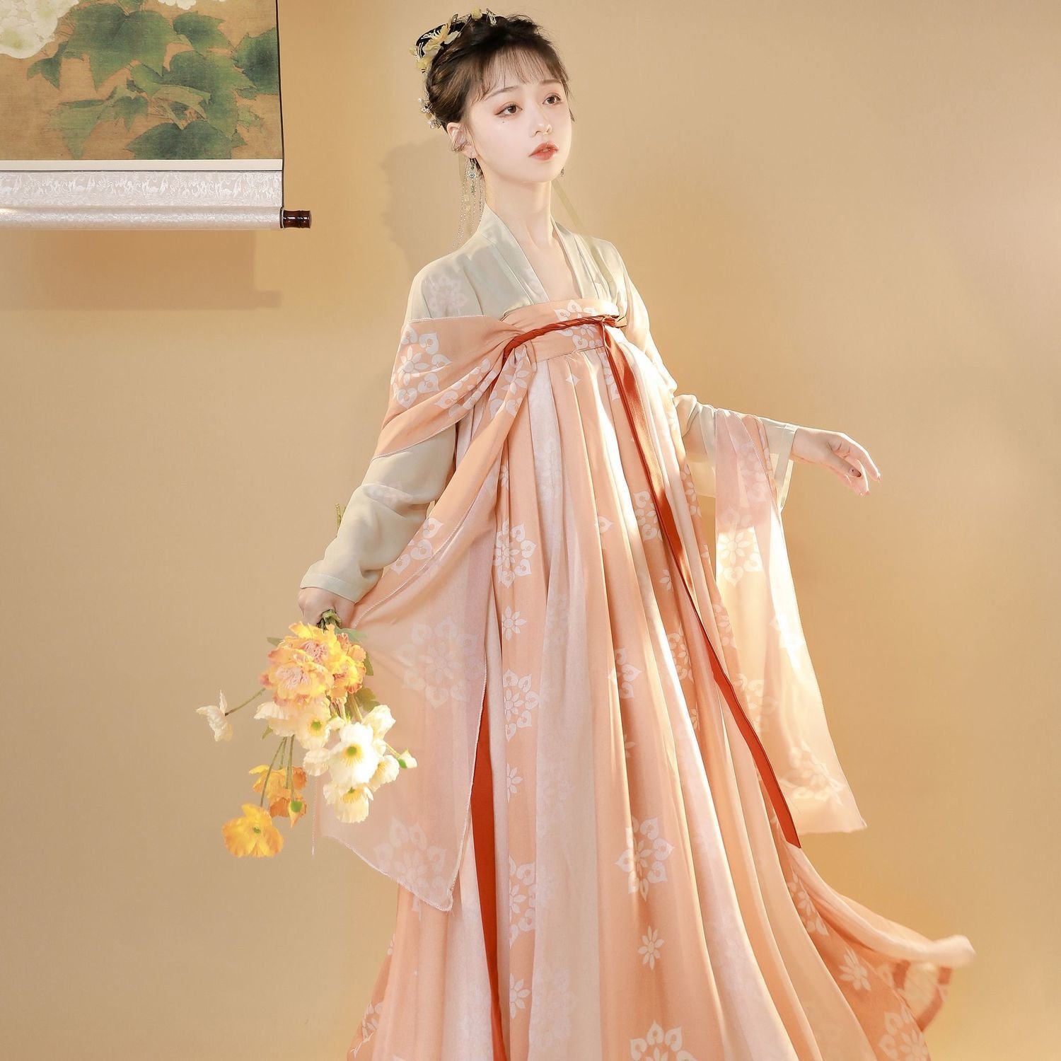 O1CN017oZlSK1kb6ambMkYV_2203935774701-0-cib.jpg Printed full breasted skirt made in Tang Dynasty - Image 1