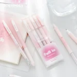 Simple INS wind neutral pen set high-value transparent gradient girl heart press brush pen signature pen - Image 2
