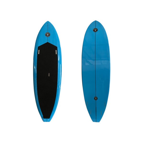 Adult standing surfboard