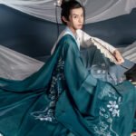 Traditional Hanfu men's cardigan pleated skirt suit - Image 4