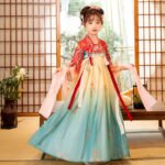 Girls' Hanfu flower embroidery dress - Image 2