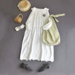 Jansen's first love style doll collar dress 381 Mori girl sweet long-sleeved cotton spring A-line lace skirt - Image 4