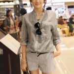 2023 summer new sun protection clothing Japanese style small fresh loose cotton and linen three-quarter sleeve stand collar shirt female linen shirt - Image 6