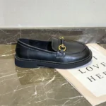 Flat-bottomed loafers women's 2023 spring new Japanese jk commuter single shoes soft-soled slip-on metal leather shoes - Image 5