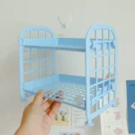 Japanese desktop double storage rack student dormitory cosmetic rack office table multi-layer finishing shelf - Image 4