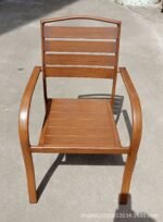 Outdoor tables and chairs aluminum alloy plastic wood courtyard balcony restaurant outside the night market garden waterproof sunscreen table and chair combination - Image 6