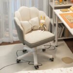 Computer chair home swivel chair comfortable sedentary office chair desk chair girl bedroom study backrest makeup chair