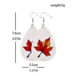 European and American cross-border new autumn leather earrings creative thanksgiving pumpkin maple leaf leather earrings earrings wholesale - Image 2
