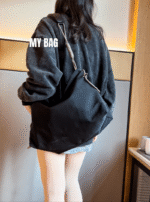 MY casual Oxford cloth large bag trendy knot tote bag female Japanese commuter bag large capacity shoulder bag trendy - Image 3