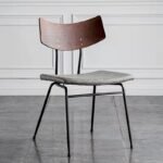 Dining chair home light luxury chair industrial style modern minimalist Nordic restaurant ins chair wrought iron backrest dining chair - Image 3