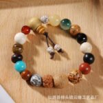 Lingyin's new eighteen-seed Bodhi seed bracelet for men and women Buddha beads Rooster song eighteen treasures 18-seed bracelet manufacturers - Image 2