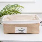 Japanese-style simple jute storage basket storage basket desktop debris storage box fabric portable snacks finishing storage box - Image 6