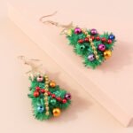 European and American Christmas Jewelry 2024 New Christmas Tree Earrings Personalized Color DIY Felt Earrings Cross-border Jewelry - Image 3