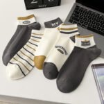 Men's short and medium socks spring and summer cotton anti-odor sports socks thin breathable low-top shallow men's socks wholesale