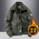 Cross-border exclusive for autumn and winter cotton clothing, men's workwear, imitation lamb's wool and thickened cotton clothing, loose retro flight suits