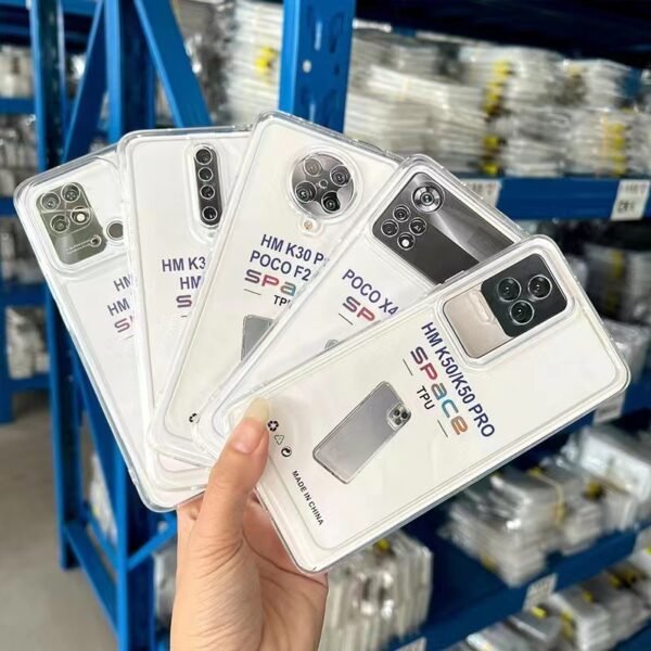 Simple space case for Xiaomi 17promax mobile phone case transparent Redmi K80 anti-drop note14pro all-inclusive