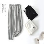 Live spring new product loose-fitting sports pants women's high waist drape slim straight tube wide-leg sweatpants women's ins tide